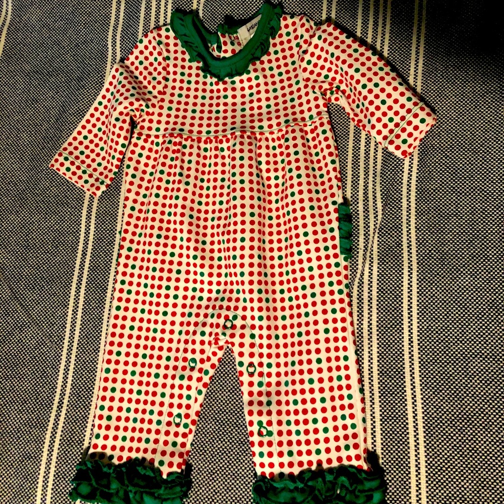 NWOT Gabiano baby girl  Christmas Onesie 6M